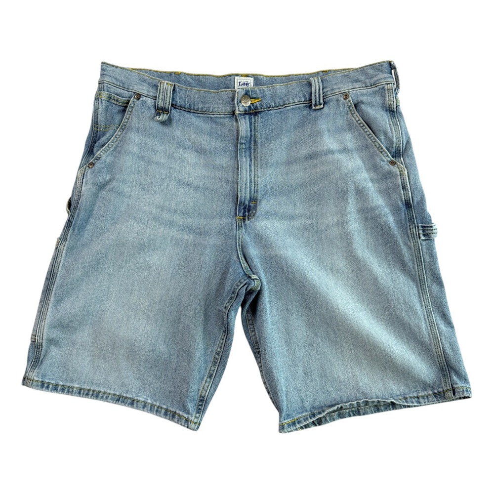 Y2K Lee Workwear Mens Carpenter Jean Shorts Jorts Sz 40 Utility Skater Casual